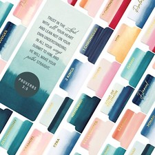 100 Soft-Touch, Laminated Large Print Bible Tabs for Bible Book for Women  Men