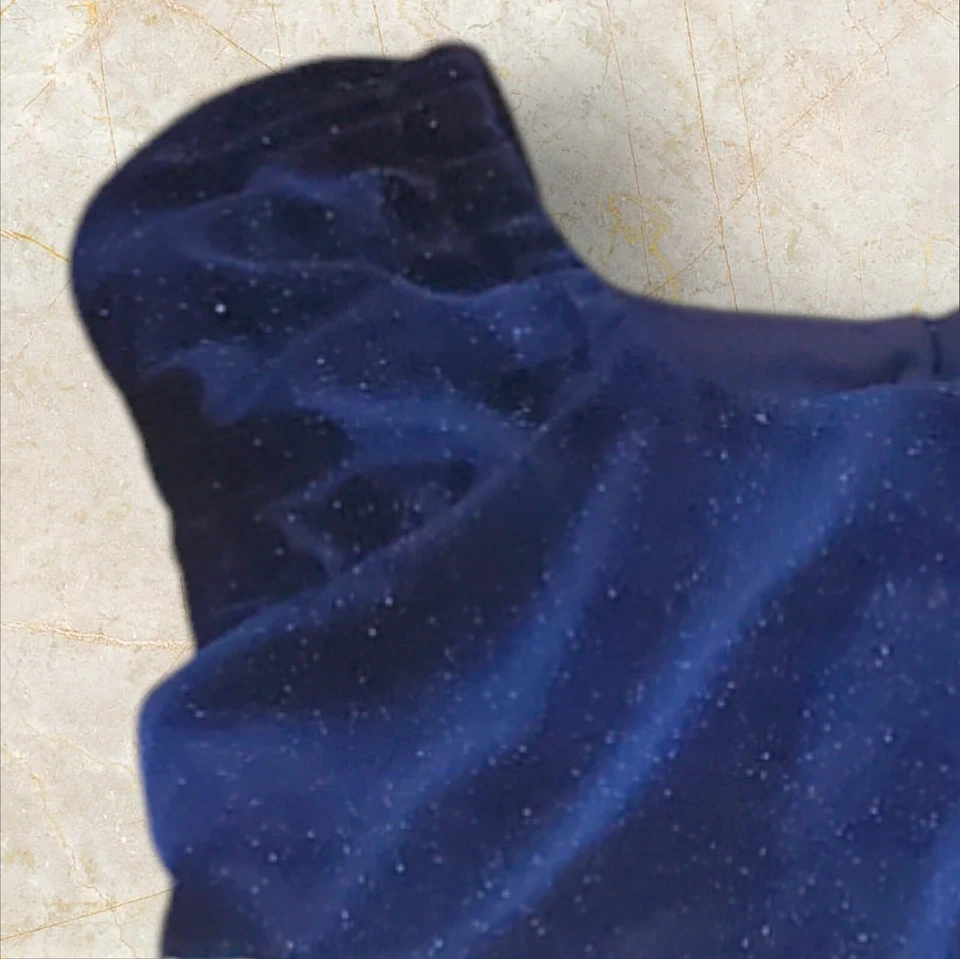 Jona Michelle Blue Silver Sparkle Cap Sleeve Pleated Lined Girls' Dress Size 4T Foto 3 de 4