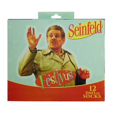 Seinfeld TV Show Theme 12 Sock Pair Size 6-12 Gift Set NEW
