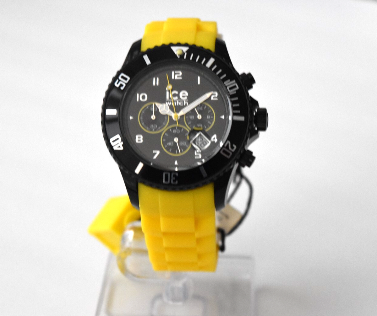 Ice Watch Chronograph Yellow Silicone Black Dial CH.BY.B.S.10 