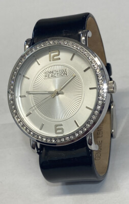 Kenneth Cole Reaction Womens Dress Patent Leather Watch New Battery