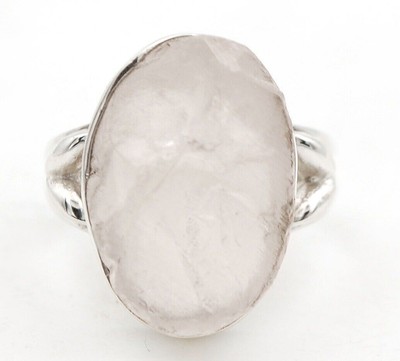 Natural Rough Morganite 925 Solid Sterling Silver Ring Jewelry Sz 6.5 @B10-5