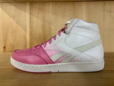 REEBOK COURTEE COURT MID WHITE PINK LEATHER WOMEN'S WMNS SZ 8.5   783700