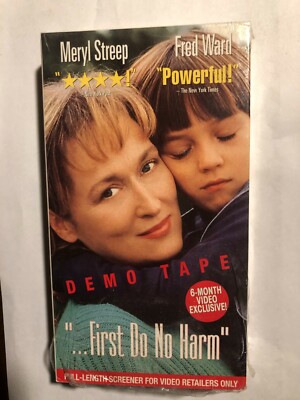 FIRST DO NO HARM  MERYL STREEP, FRED WARD VHS DEMO TAPE