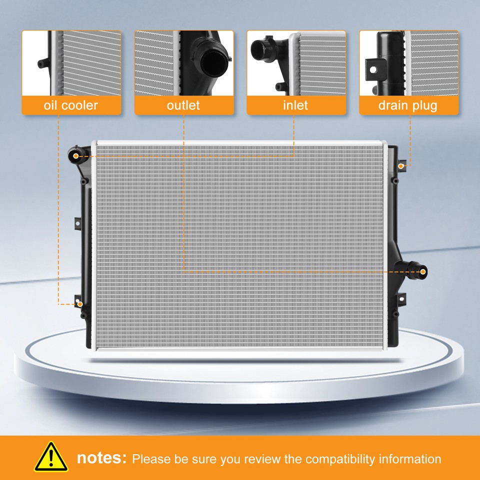 Cu2822 Radiator Aluminum Radiator For Volkswagen Passat Jetta Eos Golf Audi A3 TT ...