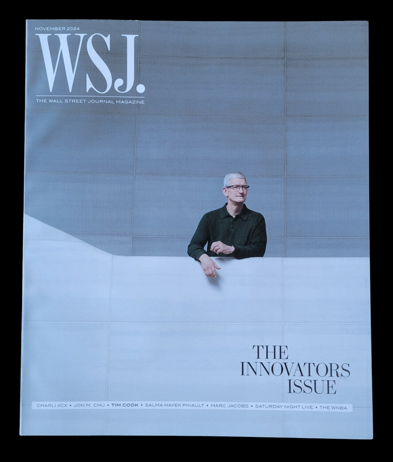 APPLE STEVE COOK WSJ November 2024 THE INNOVATORS ISSUE Marc Jacob WNBA Jon Chu