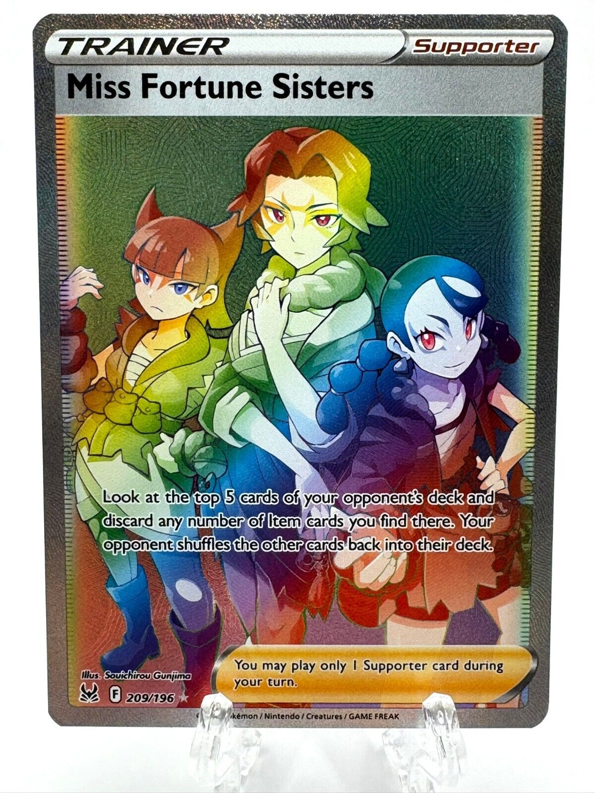 Pokémon TCG Miss Fortune Sisters Rainbow Rare 209/196 Lost Origin