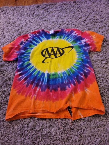 Vintage Triple A (AAA) Tie Dye T-Shirt LARGE kariert 📸 