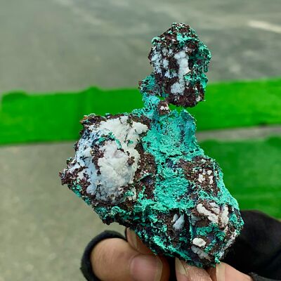 93G Natural iridescent Native Copper with Chrysocolla crystal mineral specimen