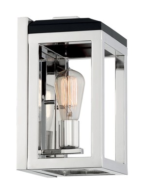 Nuvo Lighting 60/7091 Cakewalk 11'' Tall Bathroom Sconce - Polished Nickel /