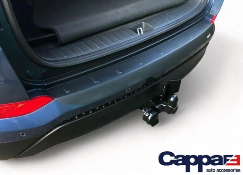 Abs Plastic Rear Bumper Protector (Black) For Hyundai Tucson 2 V2A 5 2015-2018 - Picture 1 of 4