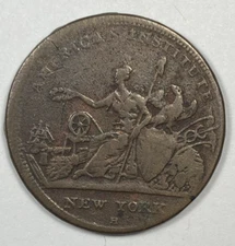 1836 New York Hard Times Token, American Institute. R&W Robinson.