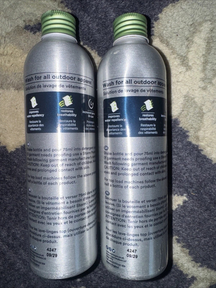 LAVADO ECOLÓGICO TORMENTA para ropa de exterior PACK DOBLE 225 ML Foto 2 de 2