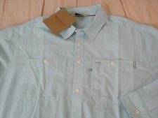 Simms Fishing “Cutbank” L/S Chambray Shirt, NWT - Men's M + XL – Sky Blue, $90