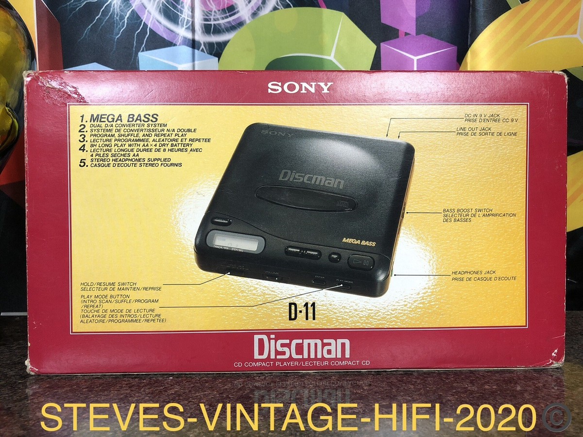 Sony D-11 Discman Personal Portable CD Player N/MINT BOXED L@@K