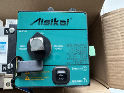 AISIKAI ATS Dual Power Automatic Transfer Switch 100A Switch