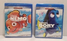 Disney Pixar Finding Nemo & Finding Dory (Blu Ray / DVD) 2 Movie Bundle NEW 