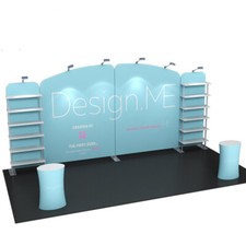 20 Ft Portable Trade Show Displays Booth Kit Will Shelves Podiums Custom Print