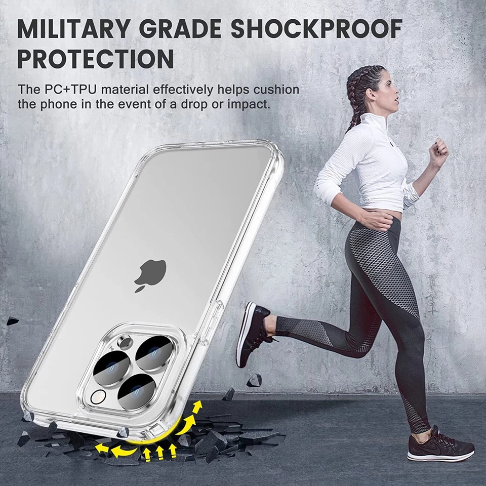 Funda protectora de pantalla transparente para iPhone 15 14 13 12 11 Pro XR X Max 7 8 SE Foto 2 de 4