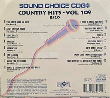 SC8520 COUNTRY HITS  SOUND CHOICE KARAOKE CDG RARE