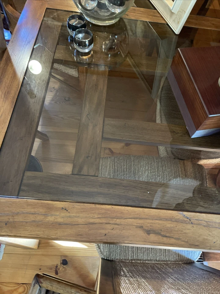 Juego de comedor de madera de brezo Drexel Heritage Mid Century mesa sillas bastón excelente estado Foto 3 de 4