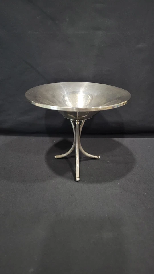 Plato de compota trípode vintage con peso esterlina FISHER #920 Foto 2 de 4