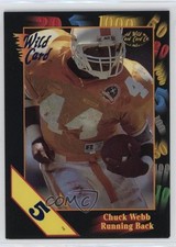 1991 Wild Card Draft 5 Stripe Chuck Webb #103 Rookie RC ux6. rookie card picture
