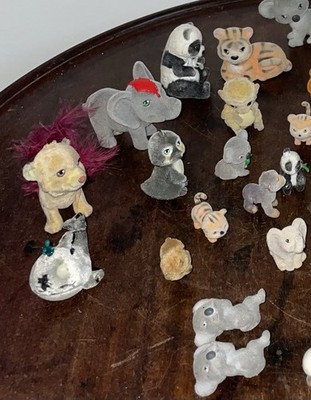 40x Jungle Ocean In my Pocket Figures Mixed Animals Furry Feel Flocked Vintage