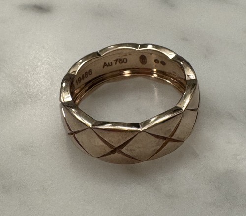 Chanel Coco Crush Ring, Small, 18K beige (yellow) gold Sz 52 (6), w/COA, box