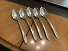 5 STERLING SILVER TEASPOONS INTERNATIONAL BLOSSOM TIME 160 gm 6" Scrap / RESALE