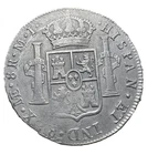 8 Reales 1789 Spanish Colonial Hispan LIMAE, PERU Carolus III, M.I, Black Patina