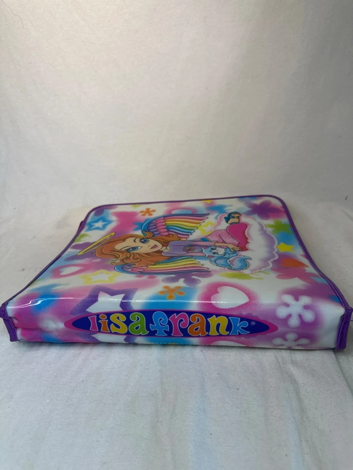 Carpeta de 3 anillas Lisa Frank Angel niña con cierre de cremallera diseño colorido Foto 3 de 4