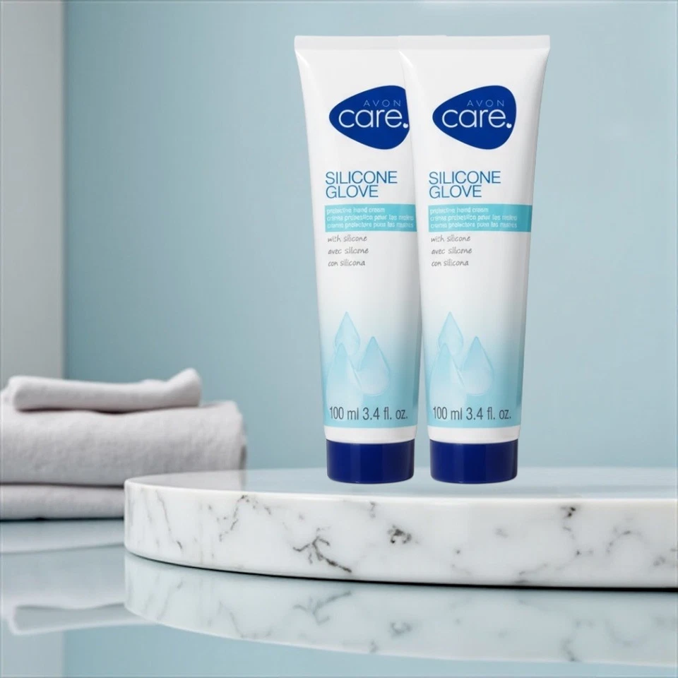 AVON Care Guante de Silicona 3.4 Onzas Líquidas Crema Protectora de Manos Duo Set Foto 4 de 4