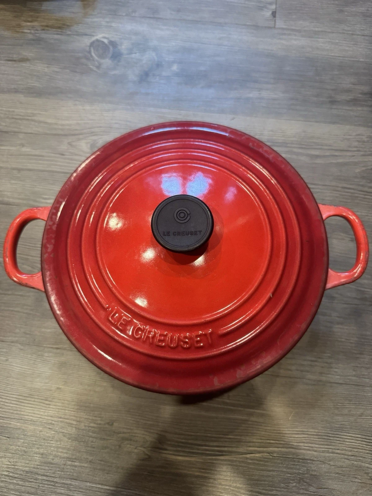 Le Creuset Signature Cherry Red Enamel Cast Iron Dutch Oven & Cover #22