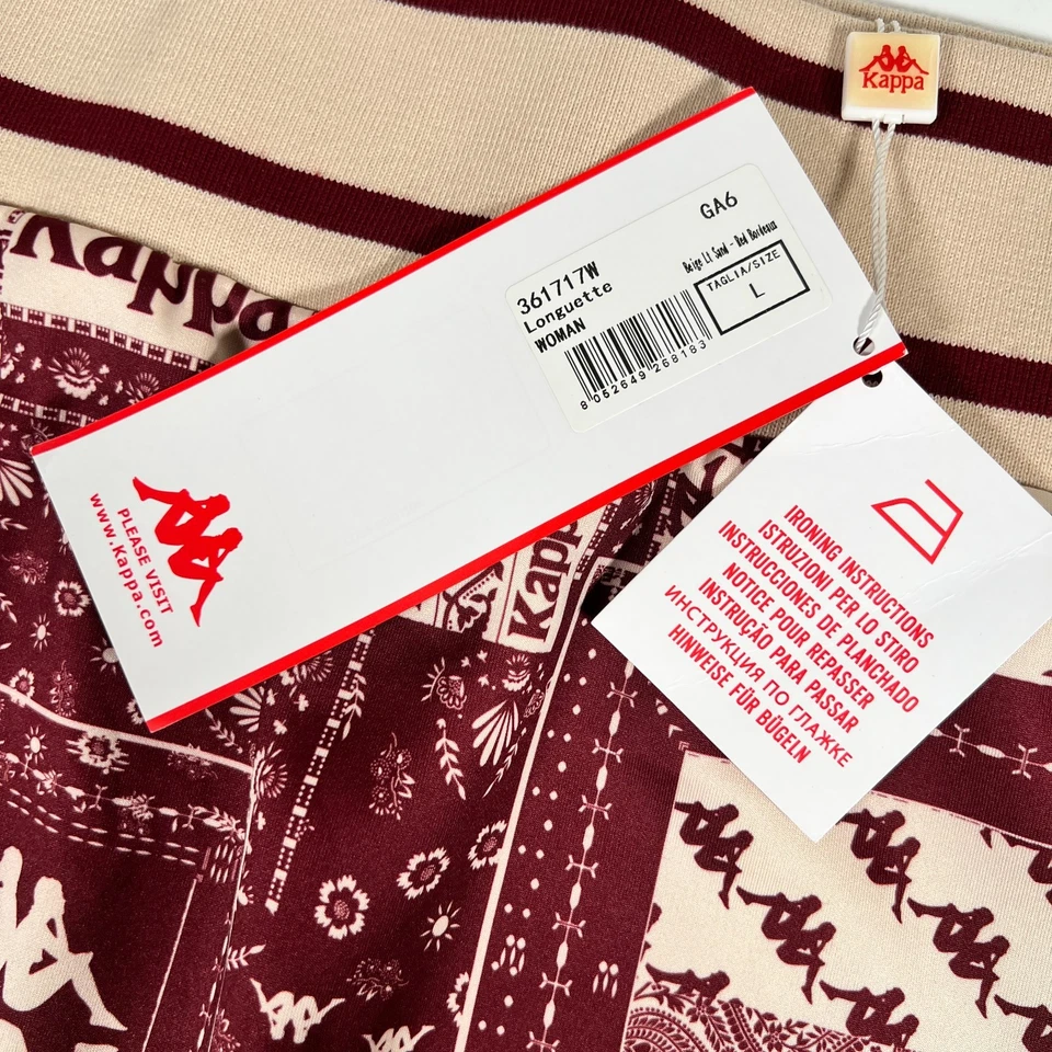 NUEVO CON ETIQUETAS Kappa Mujer Auténtica Antifotsy Longuette Bandana Falda Burdeos Talla L Foto 4 de 4