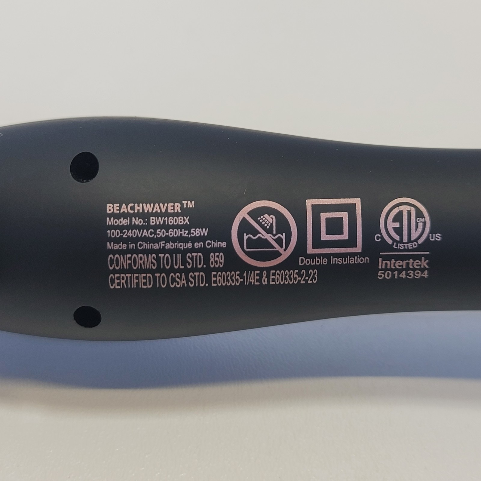 Beachwaver B1 Midnight Rose Limited Edition 1" Rotating Curling Iron Black/Rose