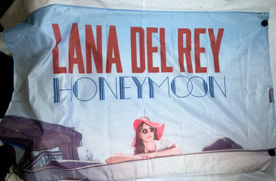 Lana Del Rey Honeymoon Banner Flag Wall Tapestry 3x5 Blue Concert Decor