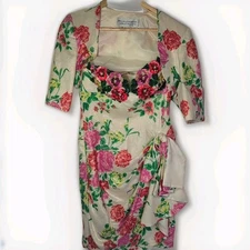 Bellville Sassoon Cocktail Dress Lorcan Mullany  UK10 Luxury VTG Made In England