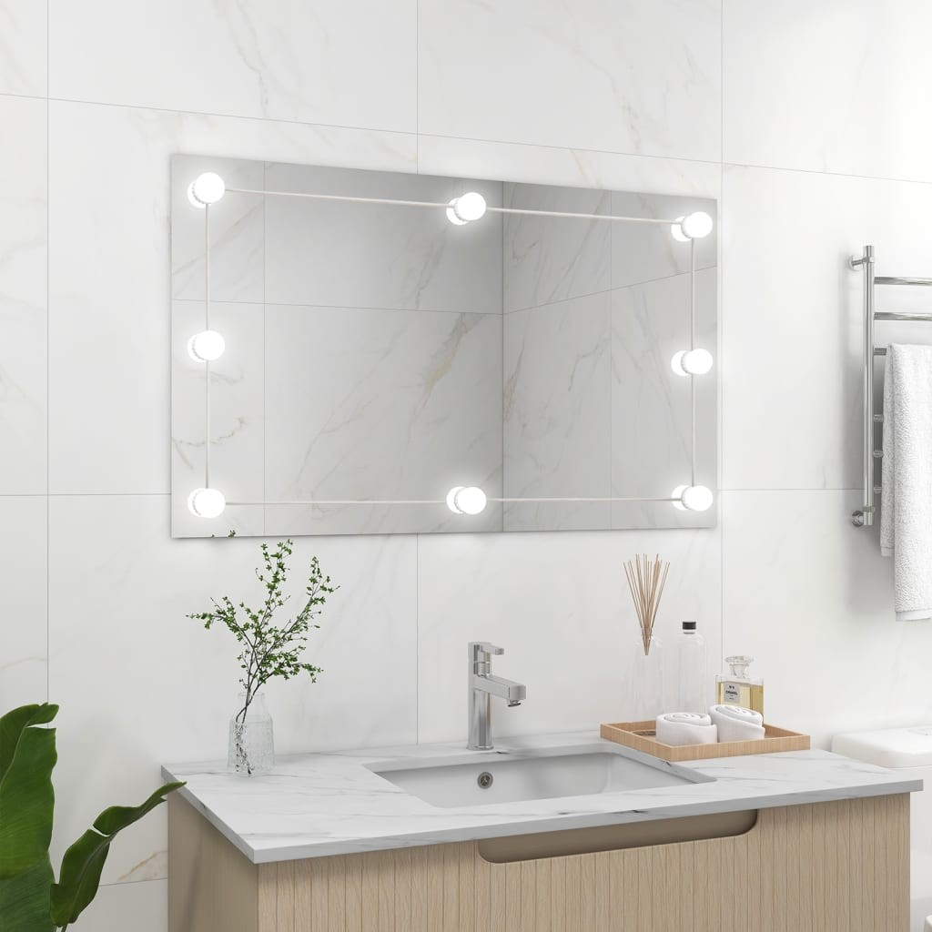 Specchio Parete Rettangolare LED vidaXL - Illuminazione Moderna