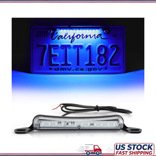 Blue Led License Plate Light Assembly Trailer Utv Atv Truck Rv Boat
