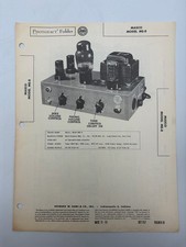 Original Sams Photofact Manual MASCO Model ME-8 Tube Amplifier W Schematic 1951