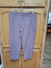 NWOT. Ladies Medium Brown Athleisure Stretch Ankle Pants By Kirkland Sz 10