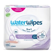 WaterWipes Sensitive Soothing Wipes,99 Water with Botanical Extract - 240ct