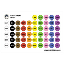 Circle Months Planner Stickers - Monthly Planner Labels for Schedule Organizatio