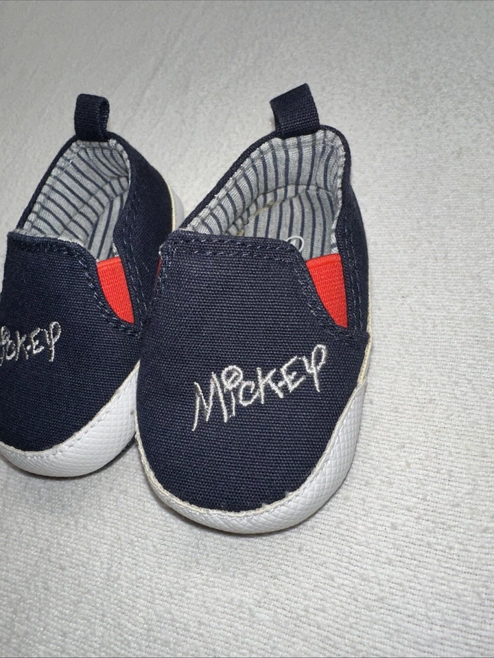 Холщовые туфли-слипоны Disney Mickey Mouse для младенцев красные и синие размер 1 - Изображение 3 из 4