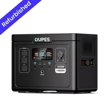 OUPES Exodus 1500 Portable Power Station 1500W/1488Wh Solar Generator Outdoor
