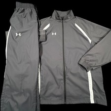 Under Armour Undeniable II Tracksuit Set Mens XL Gray Full Zip Jacket Pants