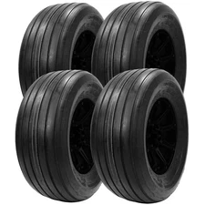 (QTY 4) 11L-15 Samson Harrow Track I-1 LRF Black Wall Tires