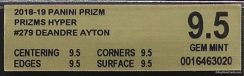 2018 Deandre Ayton Panini Prizm Hyper Prizms Refractor RC Rookie # 279 BGS 9.5 - Picture 2 of 4