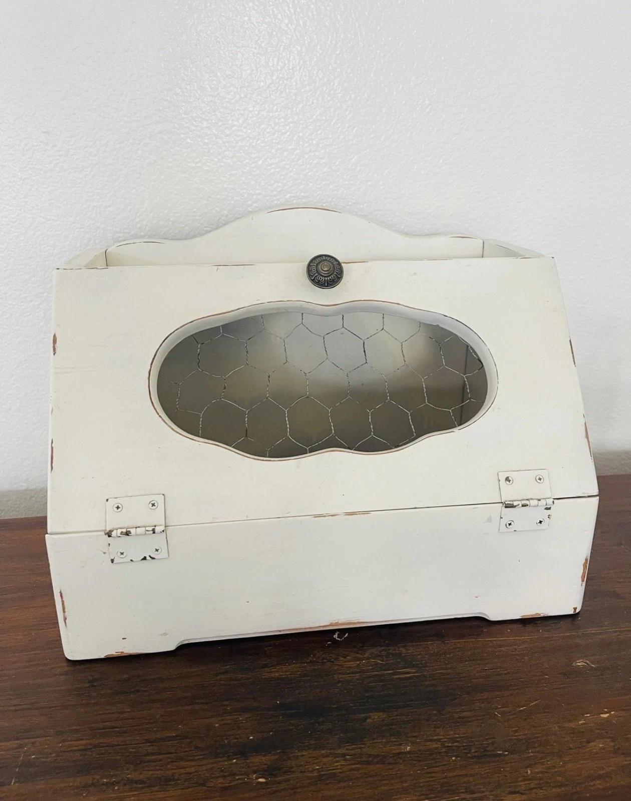 Vintage wooden bread box